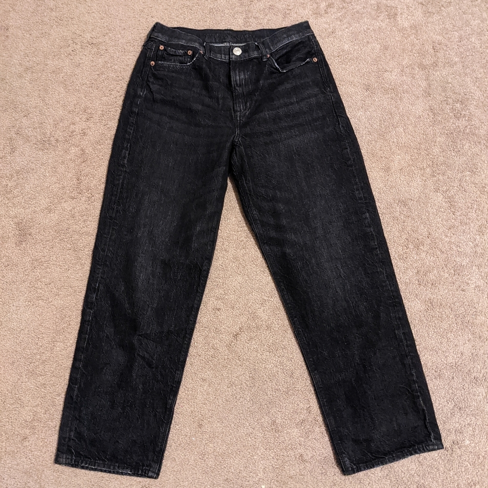 American Eagle women size 10 regular, 27 length black jeans